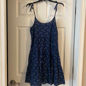 Vineyard Vines Navy Blue Sailboat Tiered Dress